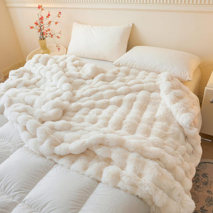 Luxurious Comfort: LIFEREVO's Fluffy Faux Rabbit Fur Throw