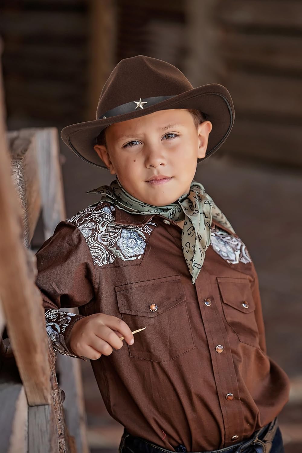 Cowboyhut für Jungen Mädchen Western Filzhut Fedora für Kinder 3-6 Jahre