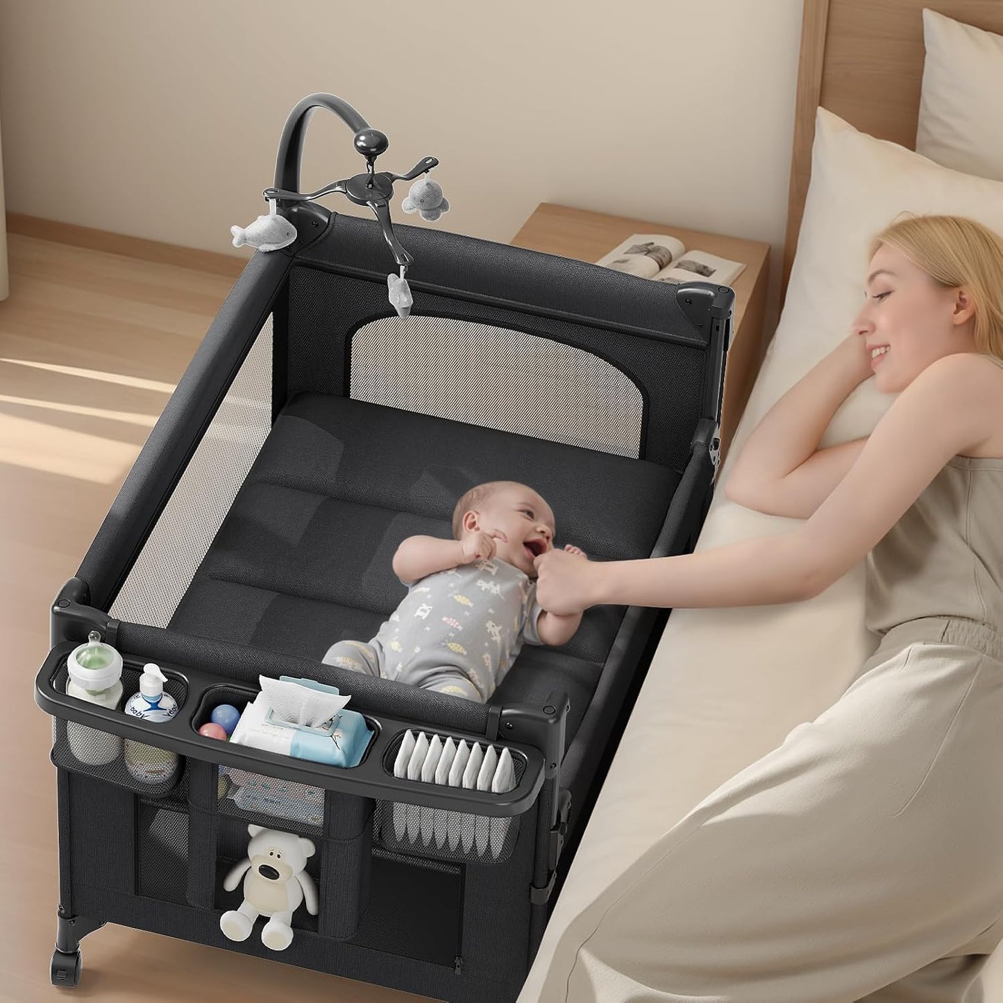 TinyGlow 4-in-1 Baby Bassinet: A Game-Changer for New Parents