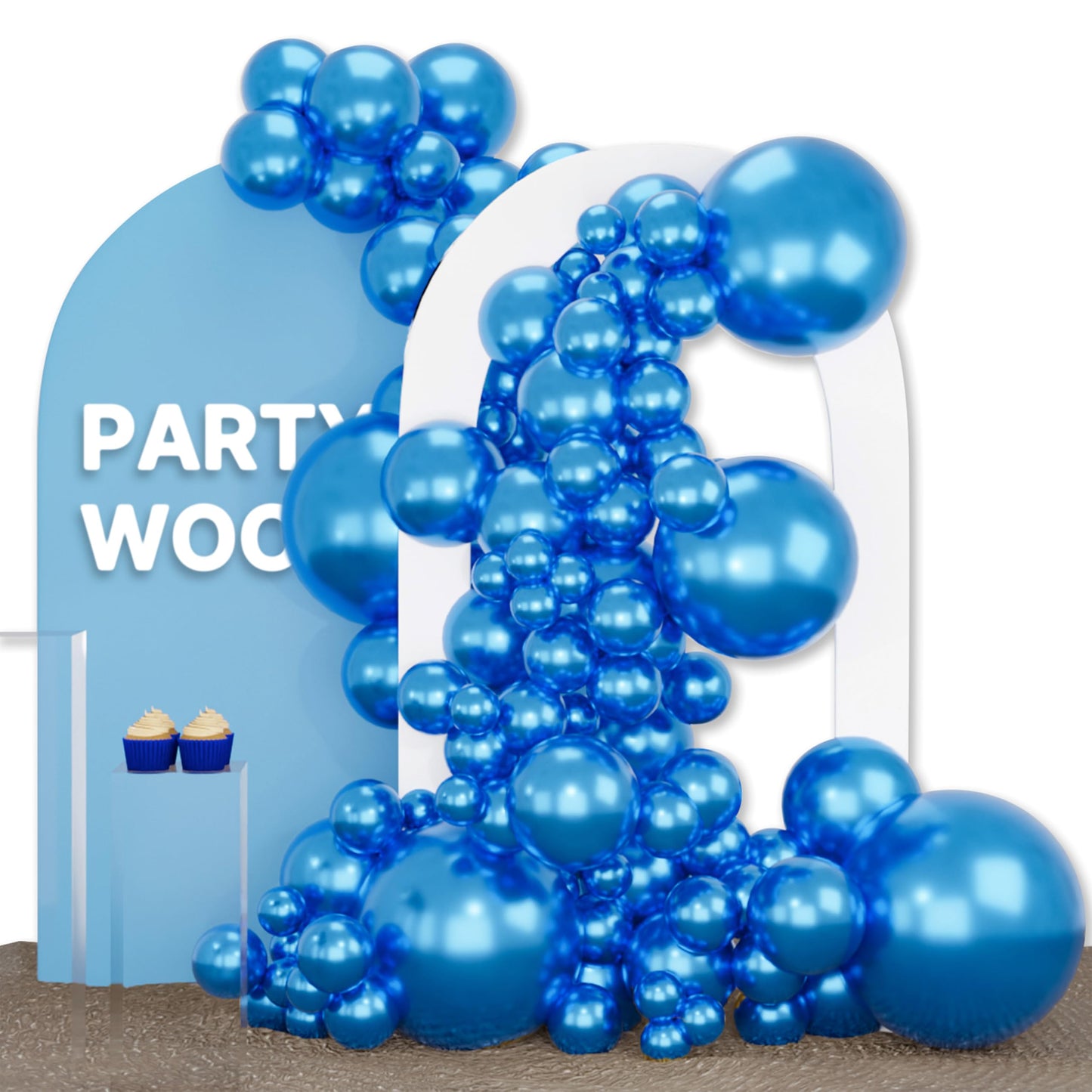 PartyWoo White Balloons 140 pcs Different Sizes of 18 12 10 5 Inch White Balloons Arch Kit Garland for Wedding Baby Shower Birthday Bridal Shower Graduation Engagement Party Decorations White-Y13