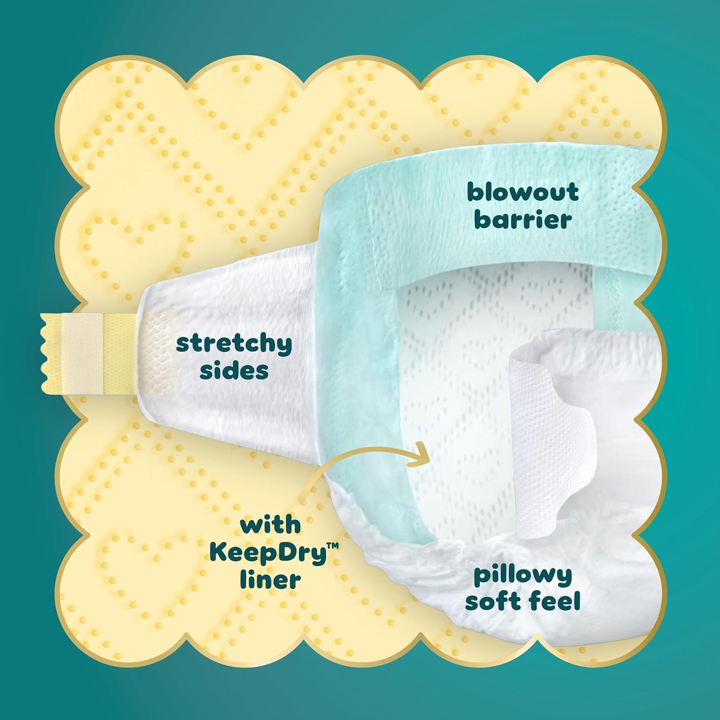 Pampers Swaddlers Windeln, Größe 0 (bis 4,5 kg), 84 Stück, Saugfähig, Hält Babys trocken und bequem, Hautverträgliche Einwegwindel