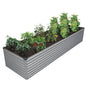 DIIYIV Galvanized Raised Garden Bed Kit Outdoor Patio,6x3x2ft Large Rectangular Metal Planter Boxes,Deep Root Box Planter for Gardening,Vegetables,Flowers,Herbs-Silver