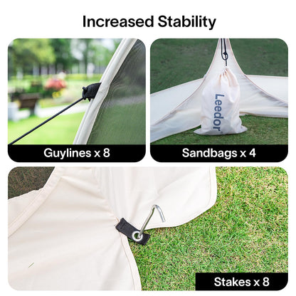 Alvantor Pop Up Screen House Tent, Instant Outdoor Gazebo with Mosquito Netting & UPF 50+ Sun Protection, Portable Canopy Shelter for Patio, Backyard, Camping (2-10 Person)