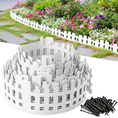 2-Inch x 66 FT Landscape Edging Border with 100 Spikes, No Dig Garden Border Edging Kit, Plastic Edging Border Flexible for Garden Flower Beds Lawn Yard Paver Pathway (Black)