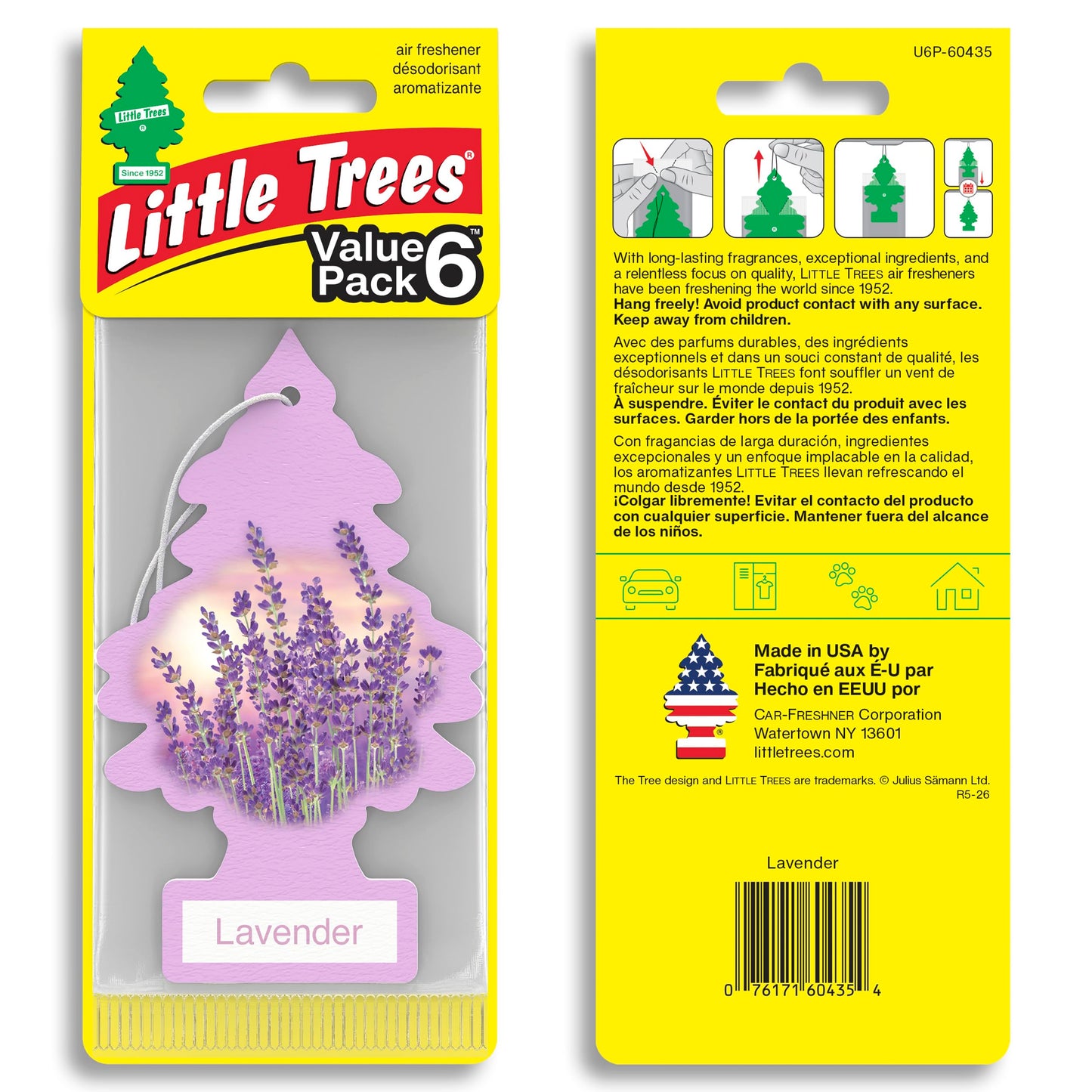 LITTLE TREES Car Air Freshener | Hanging Tree Provides Long Lasting Scent for Auto and Home | Black Ice, 24 Air Fresheners