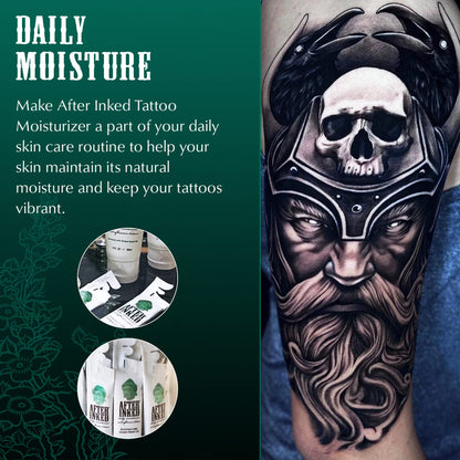 After Inked Tattoo Aftercare Lotion – Moisturizing Balm for Inked Skin, As Seen on INK MASTER – Hydrating Cream with Grape Seed Oil, Skin Nourishment & Daily Maintenance– 3 Fluid oz Tube (12-Pack)