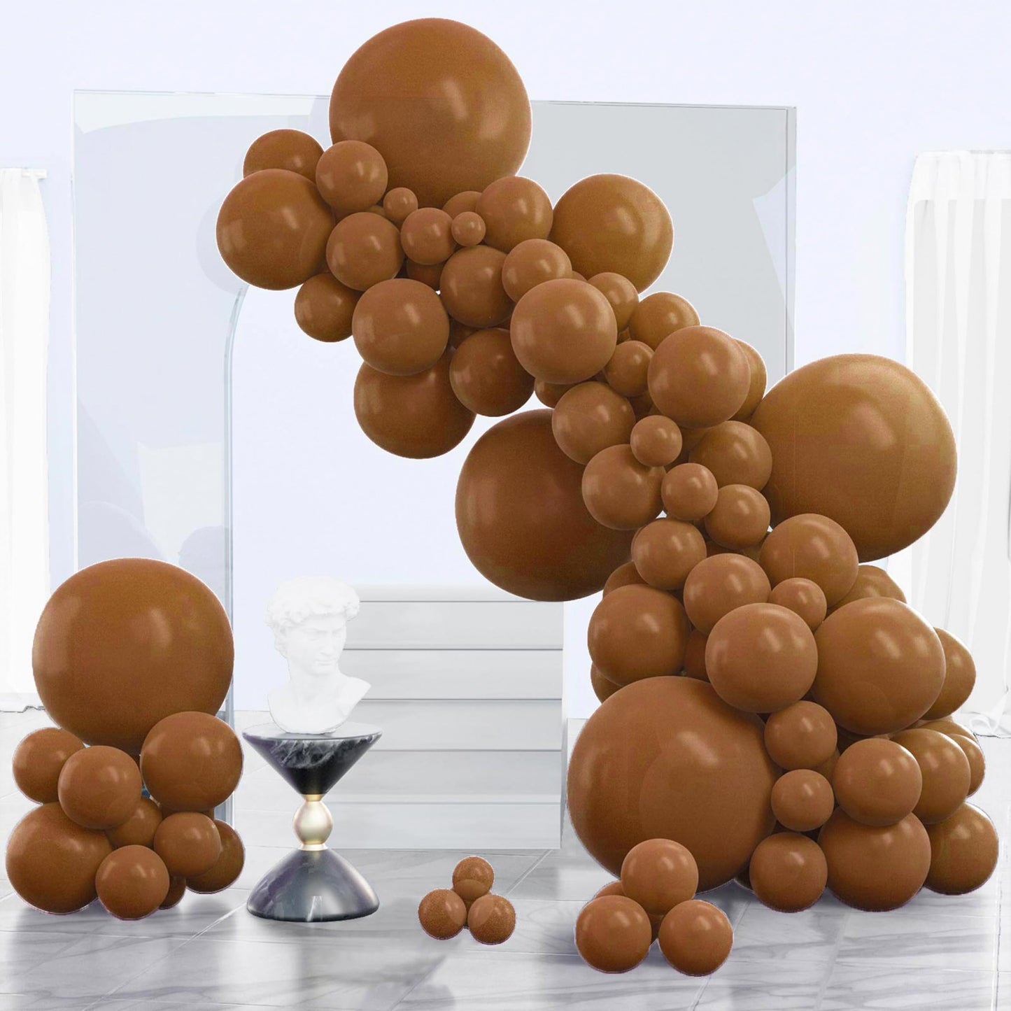 PartyWoo White Balloons 140 pcs Different Sizes of 18 12 10 5 Inch White Balloons Arch Kit Garland for Wedding Baby Shower Birthday Bridal Shower Graduation Engagement Party Decorations White-Y13