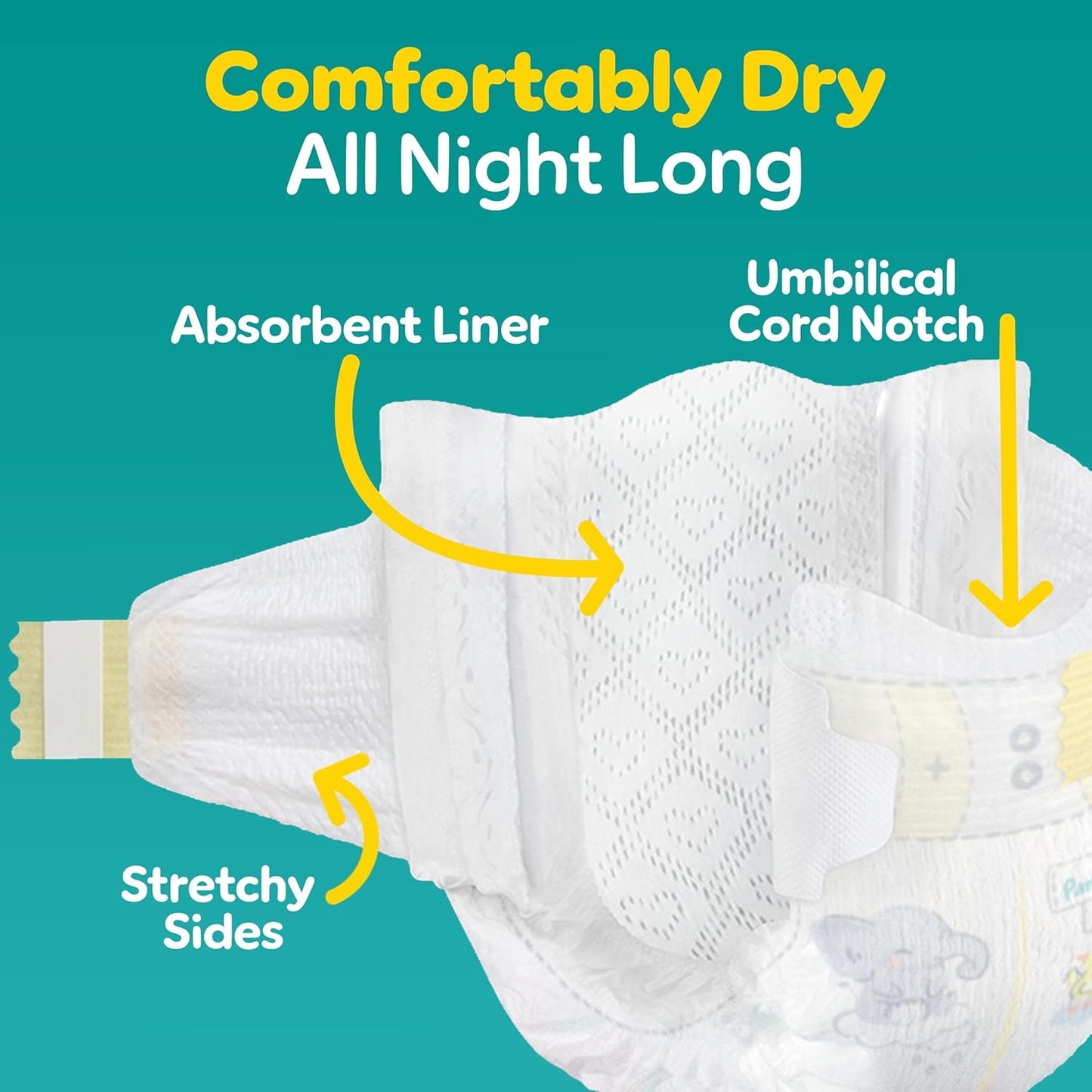 Pampers Swaddlers Windeln, Größe 0 (bis 4,5 kg), 84 Stück, Saugfähig, Hält Babys trocken und bequem, Hautverträgliche Einwegwindel