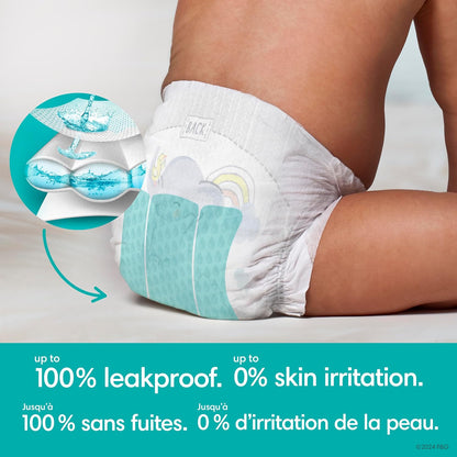 Pampers Swaddlers Windeln, Größe 0 (bis 4,5 kg), 84 Stück, Saugfähig, Hält Babys trocken und bequem, Hautverträgliche Einwegwindel