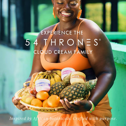 54 Thrones Daily Moisturizing Body Cream Lotion, Barrier Repair Cloud Cream, African Shea Butter Skin Care, Ugandan Vanilla & Ethiopian Honey