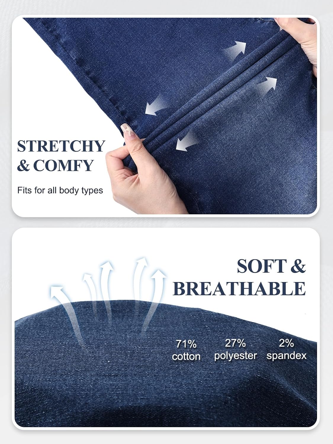 Pull On Wide Leg Jeans for Women