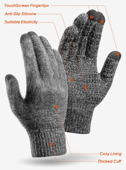 TRENDOUX Merino Wool Winter Gloves