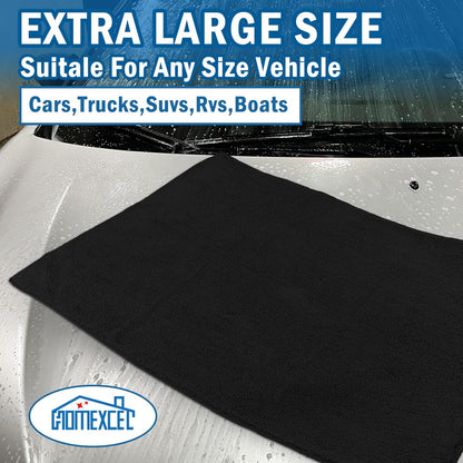 HOMEXCEL Mikrofasertuch 12er-Pack, 31,75 x 31,75 cm Mikrofasertücher für Autos, ultra-saugfähiges Autowaschtuch, fusselfreie, streifenfreie Reinigungstücher für Auto, Küche und Fenster (Grau)