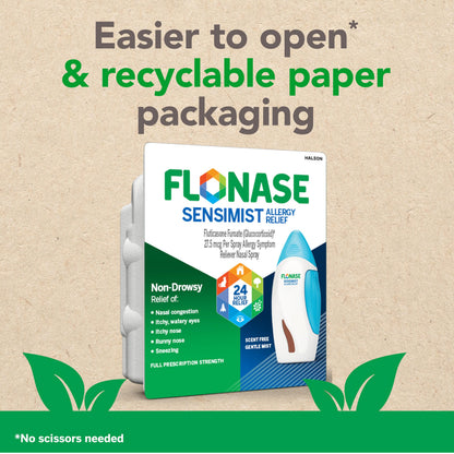 Flonase Sensimist Allergy Relief Nasal Spray for Non-Drowsy,24-Hour Multi-Symptom Allergy Relief – 120 Sprays,(Pack of 2)