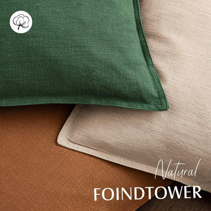 Elevate Your Space with Foindtower's Pine Green Throw Pillow Covers