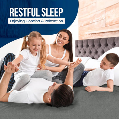 Utopia Bedding Wasserdichter Matratzenschoner für Doppelbetten/Full Size, Premium Frottee Matratzenbezug 200 g/m², Atmungsaktiv, Spannbetttuch-Stil mit dehnbaren Taschen (Weiß)