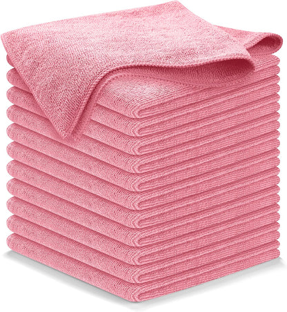 USANOOKS Microfiber Cleaning Cloth Grey - 12 Pcs (12.5"x12.5") - High Performance - 1200 Washes, Ultra Absorbent Microfiber Towel Weave Grime & Liquid for Streak-Free Mirror Shine - Car Washing Cloth