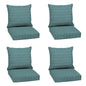 Arden Outdoor Foam Deep Seat Cushions Set, 24x24, Premium High-Density Foam, Never Flattens, Weather-Proof for Patio Chair Sofa Couch, Blue Shibori Stripe