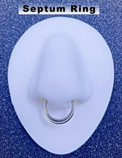 TDEBA Conch Piercing Schmuck, 316L Chirurgenstahl Segment Nasenring, CZ Knorpel Ohrringe, Lippenring, Segment Helix Rook Nahtloser Clicker Piercing Schmuck
