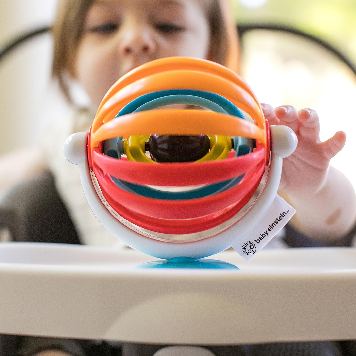 Baby Einstein Sticky Spinner BPA-freies Hochstuhl-Aktivitätsspielzeug, 3 Monate+