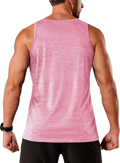 TACVASEN Herren Tanktops Schnelltrocknend Ärmelloses Workout Muskelshirt Sport Bodybuilding Fitness Performance T-Shirts