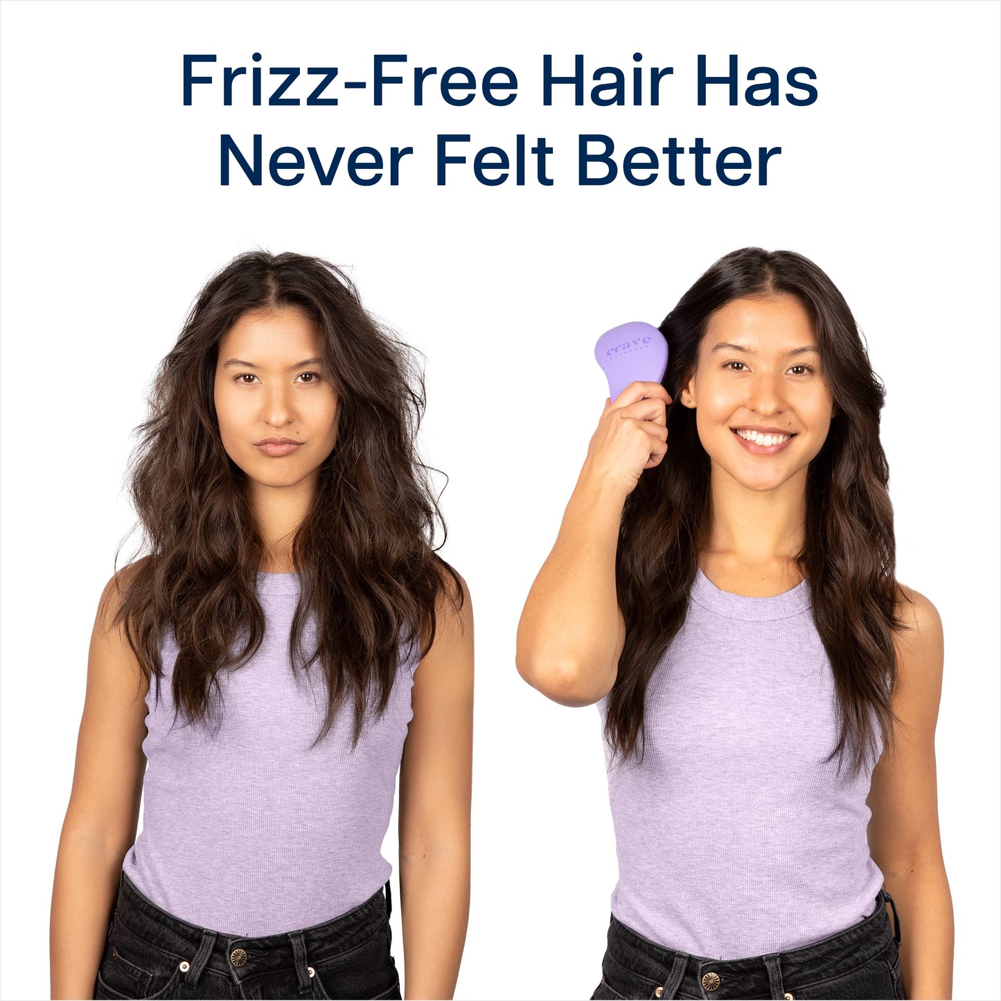 Crave Naturals Glide Thru Entwirrbürste für Erwachsene und Kinder. Entwirrbürste für natürliches, lockiges, glattes, nasses oder trockenes Haar. Haarbürsten für Frauen. Stylingbürste (Blau)