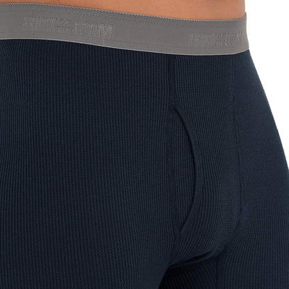 Fruit of the Loom Herren Premium Waffel-Thermo-Unterwäsche lange Unterhose aus recyceltem Material (1er-, 2er-, 3er- und 4er-Pack)