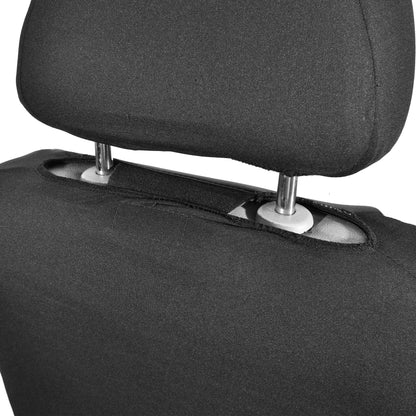 CAR Pass Neoprene Waterproof Two Front Car Seat Covers Set- Universal Fit for Vehicles, Airbag Compatiable(Black)