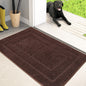 PURRUGS Dirt Trapping Door Mat 32" x 70", Non-Slip/Skid Machine Washable Entryway Rug, Dog Doormat, Super Absorbent Welcome Mat for Muddy Wet Shoes and Paws, Grayish Brown
