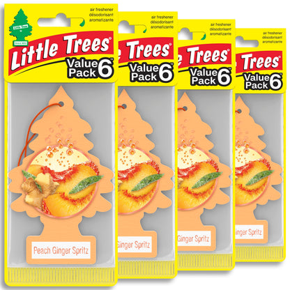 LITTLE TREES Car Air Freshener | Hanging Tree Provides Long Lasting Scent for Auto and Home | Black Ice, 24 Air Fresheners