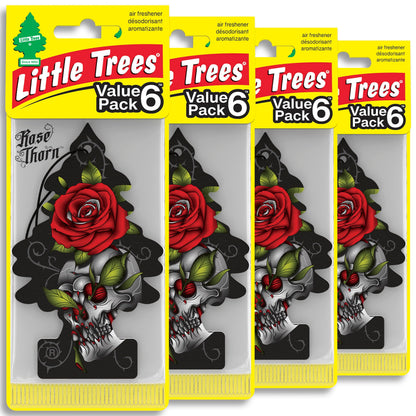 LITTLE TREES Car Air Freshener | Hanging Tree Provides Long Lasting Scent for Auto and Home | Black Ice, 24 Air Fresheners