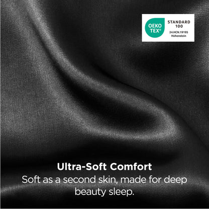 Bedsure Satin Pillow Case Queen Size 2 Pack, Similar to Silk Pillow Cases, Silky Pillowcase Covers for Hair and Skin with Envelope Closure, Gifts for Women Men, Grey, 20x30 Inches