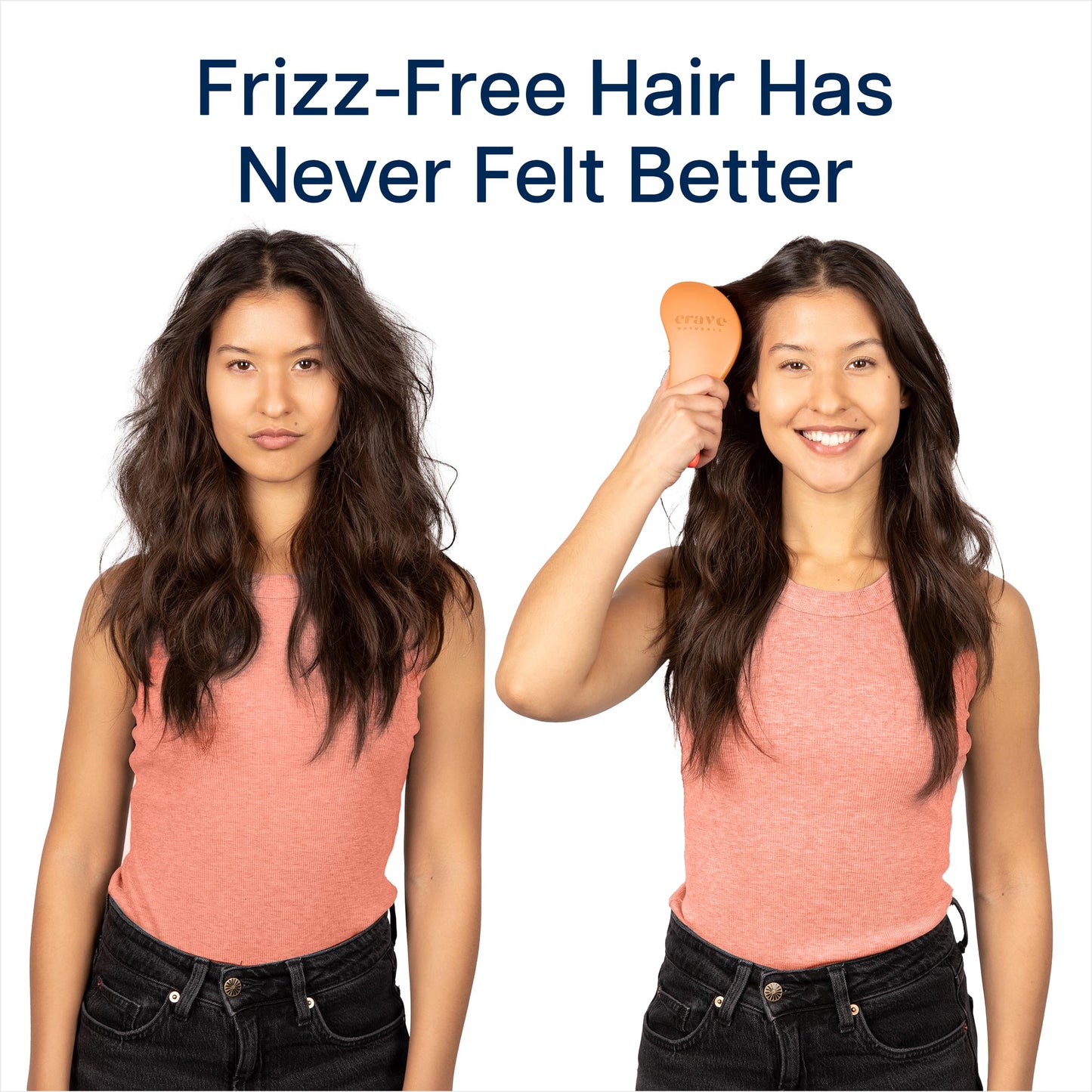 Crave Naturals Glide Thru Entwirrbürste für Erwachsene und Kinder. Entwirrbürste für natürliches, lockiges, glattes, nasses oder trockenes Haar. Haarbürsten für Frauen. Stylingbürste (Blau)
