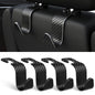 Amooca 4-Pack Car Headrest Hooks Vehicle Storage Organizer for Purses Handbags Groceries Backpack Coats –Holds 55lbs 360° Rotating Black