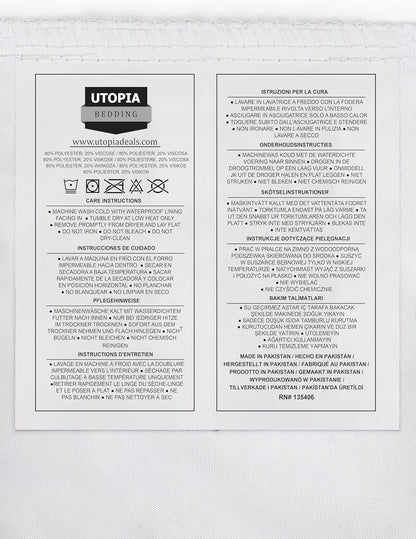 Utopia Bedding Waterproof Mattress Protector Queen Size, Viscose Made from Bamboo Mattress Cover 200 GSM, Fits 17 Inches Deep, Breathable, Fitted Style with Stretchable Pockets