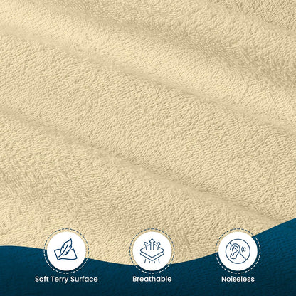 Utopia Bedding Wasserdichter Matratzenschoner für Doppelbetten/Full Size, Premium Frottee Matratzenbezug 200 g/m², Atmungsaktiv, Spannbetttuch-Stil mit dehnbaren Taschen (Weiß)