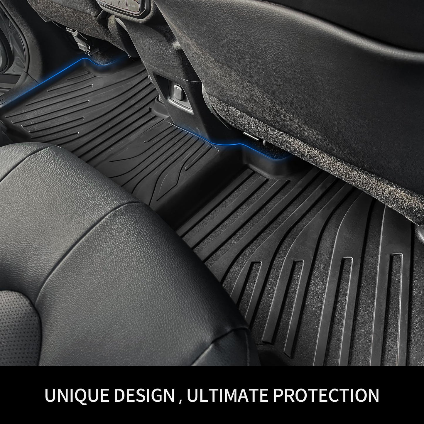 OEDRO Floor Mats Fit for Toyota Camry 2011-2007, Custom Fit Front & 2nd Row Floor Liner Set, TPE All Weather Protection Camry Car Mats, Black