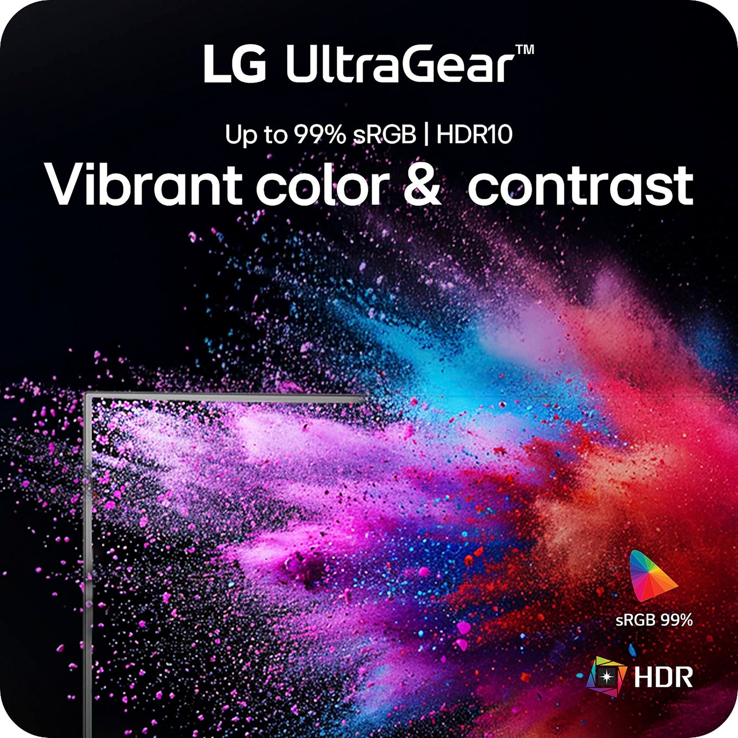 LG 24G411A-B 24 Zoll Ultragear Full HD (1920 x 1080) IPS Gaming Monitor, 144Hz (Übertaktet), 1ms MBR, NVIDIA G-Sync Kompatibel, AMD FreeSync, HDR10, HDMI, DisplayPort, Schlanker Standfuß, Schwarz
