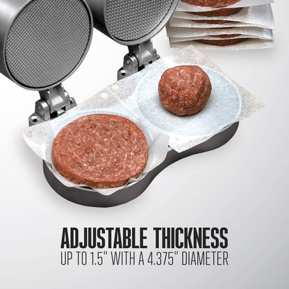 Weston Burger Press, Makes 4 1/2" Diameter Patties for Hamburger, Crab Cakes, Sausage, 1/4lb to 3/4lb, with Spring Ejector for Easy Removal, Single, Non-stick Heavy-Duty Cast Aluminum (07-0310-W)