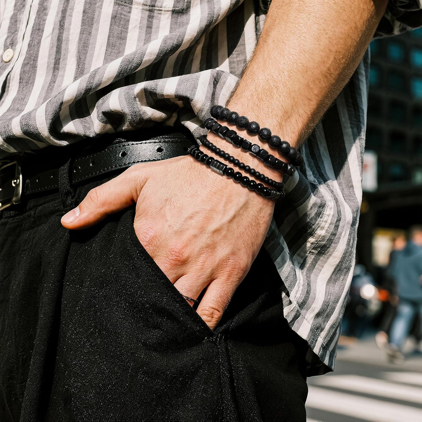 Lameybrt's 5-in-1 Natural Stone Bracelet Set: A Game-Changer for Men's Fashion