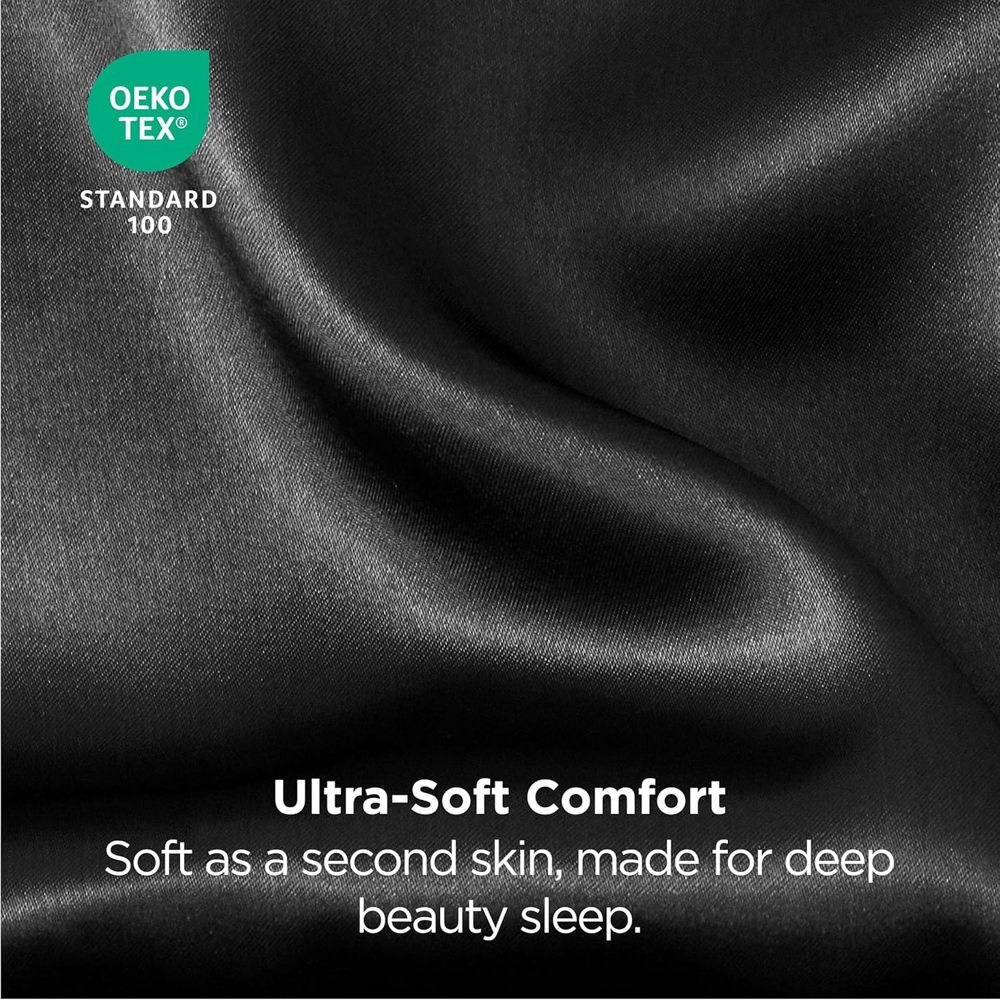 Bedsure Satin-Kissenbezug, Queen-Size, 2er-Pack, Seidenkissenbezügen ähnlich, seidige Kissenhüllen mit Hotelverschluss, Raumdeko, Valentinsgeschenke für Frauen und Männer, Grau, 50x75 cm