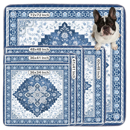 INVENHO Washable Pee Pads for Dogs 72"x72" Reusable Dog Pads Extra Large Upgrade Non-Slip Dog Pee Pads Heavy Absorbency Puppy Pee Pads Quick Dry Whelping Pads/Waterproof Puppy Training Pad