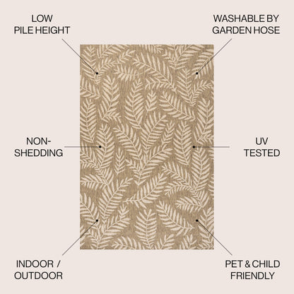 JONATHAN Y Palm Frond Indoor Outdoor Runner Rug 2X10 Orange/Cream, Nevis for Backyard, Patio, Porch, Easy-Cleaning, High Traffic, Pet-Friendly, Non-Shedding (SMB119E-210)