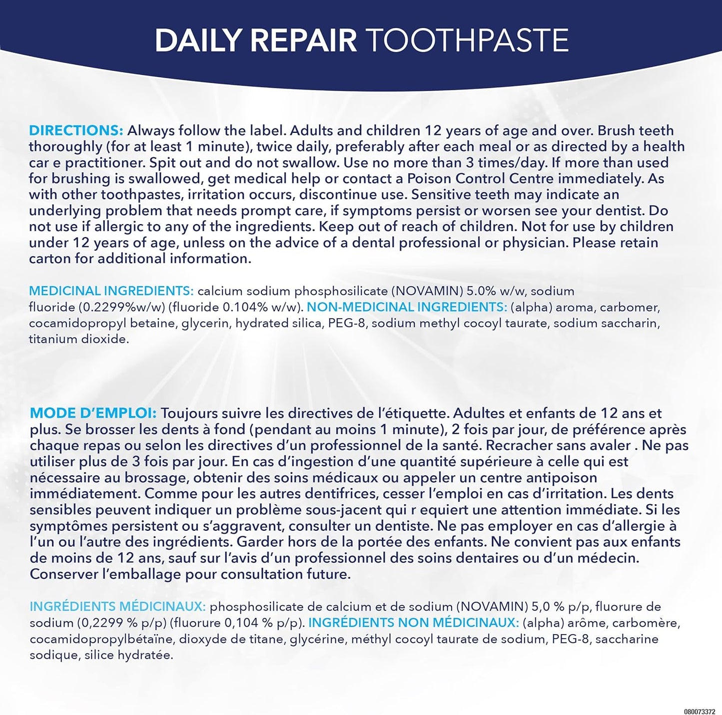 Sensodyne Repair & Protect Extra Frisch Zahnpasta, stärkt und schützt empfindliche Zähne, 75 ml (Verpackung kann variieren)