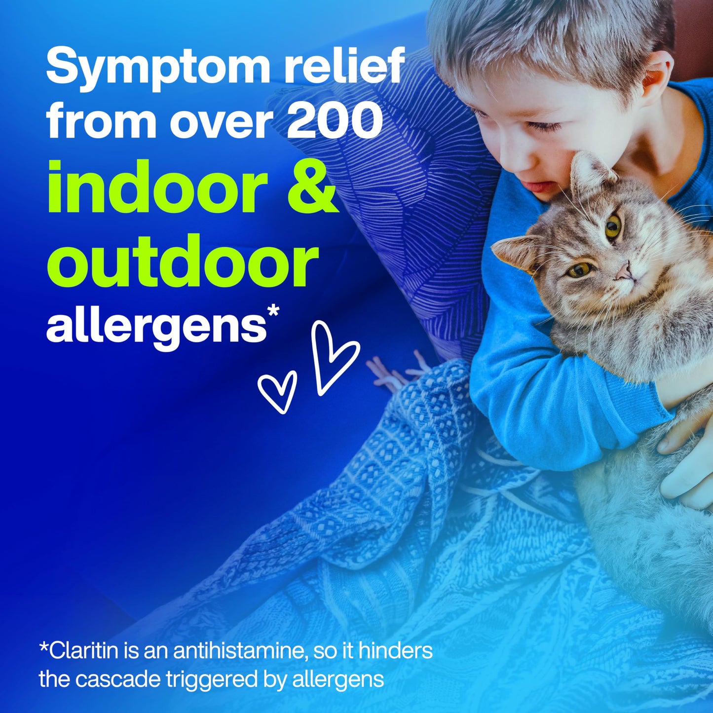 Claritin Children's Allergy Medicine, 24-Hour Non-Drowsy Loratadine 5mg Chewable Tablet, Antihistamine for Kids Ages 2 Years and Older, Grape Flavored, 40 Tablets, (Pack of 2)
