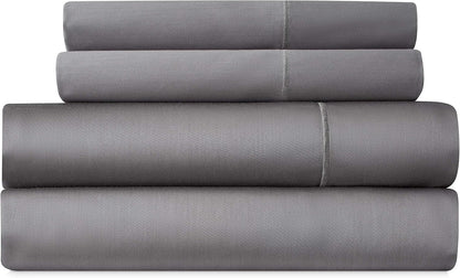 1000 Thread Count Queen Size Bed Sheet Set - Charcoal Egyptian Cotton Blend
