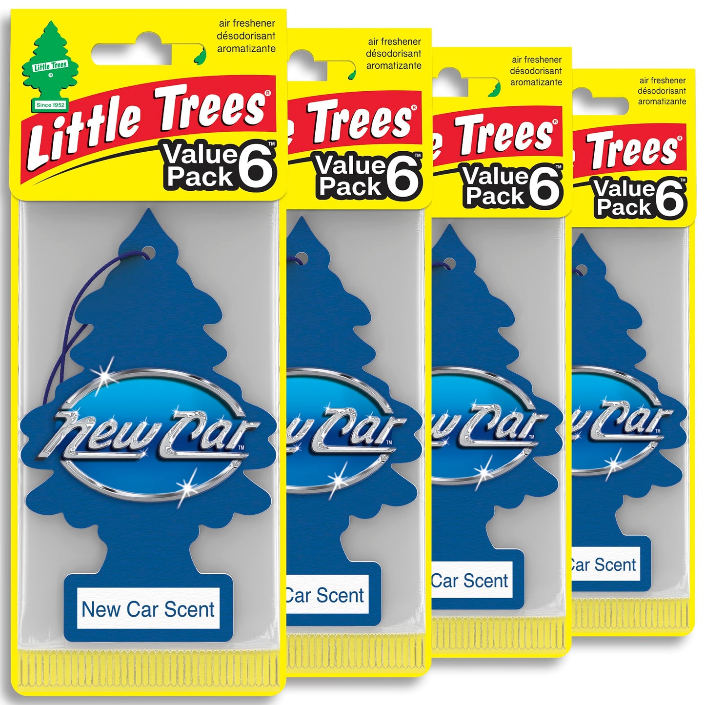 LITTLE TREES Car Air Freshener | Hanging Tree Provides Long Lasting Scent for Auto and Home | Black Ice, 24 Air Fresheners