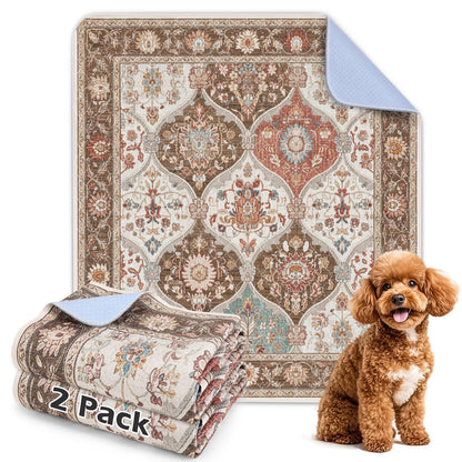 INVENHO Washable Pee Pads for Dogs 72"x72" Reusable Dog Pads Extra Large Upgrade Non-Slip Dog Pee Pads Heavy Absorbency Puppy Pee Pads Quick Dry Whelping Pads/Waterproof Puppy Training Pad