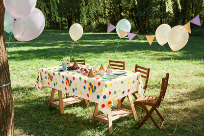 Utopia Kitchen Einweg-Tischdecke aus Kunststoff (12er Pack – 137x274 cm) Weiß Rechteckige Tischdecke Wasserdicht Schmutzabweisend Party-Tischdecke