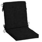 Arden 2-Pack Outdoor Patio Dining Chair Cushion, 20x44, Rain-Proof Seat Pad, Fade-Resistant Outdoor Cushion Black Cabana Stripe